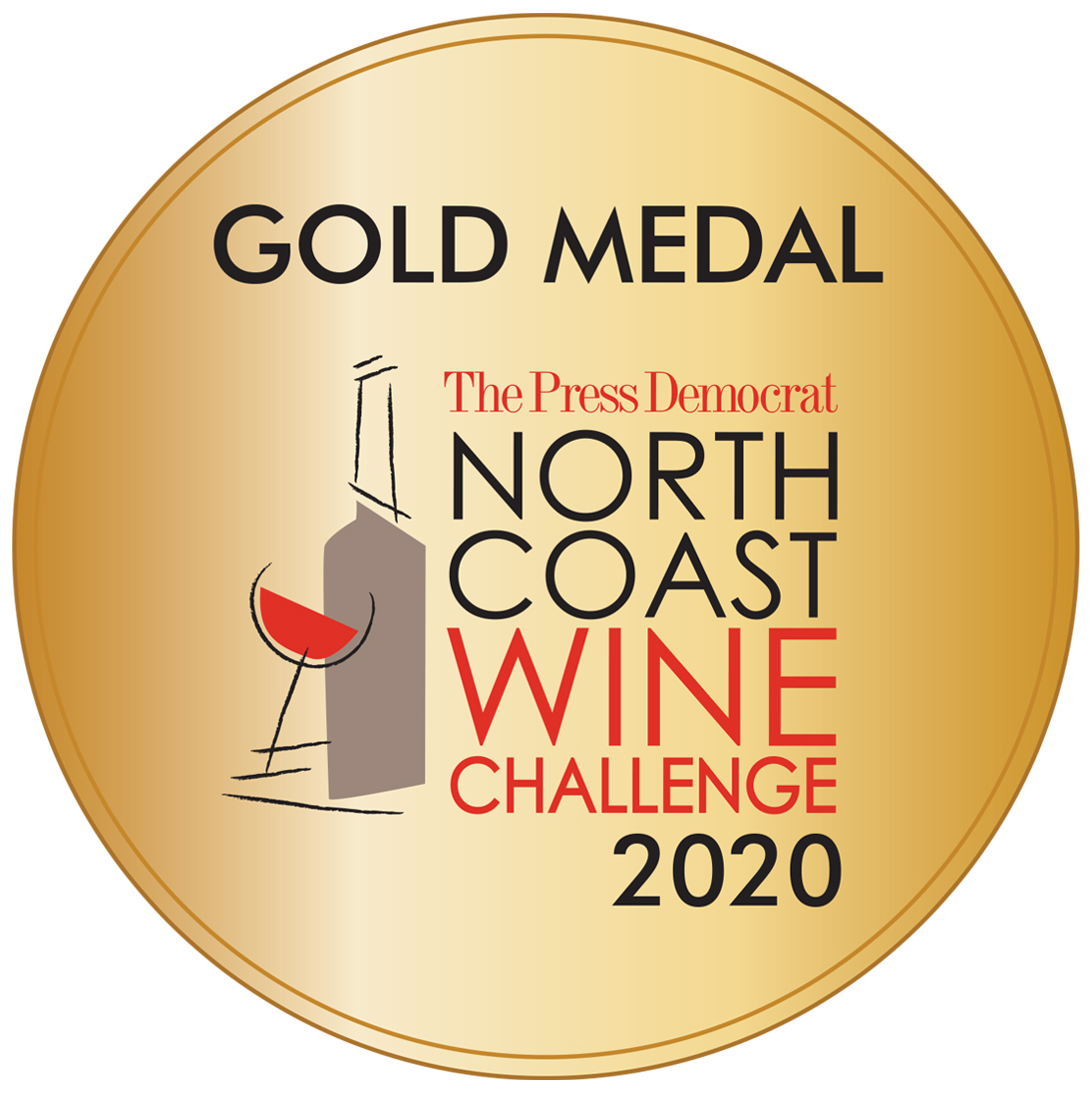 Gold Medal :Logo for North Coast Wine Challange