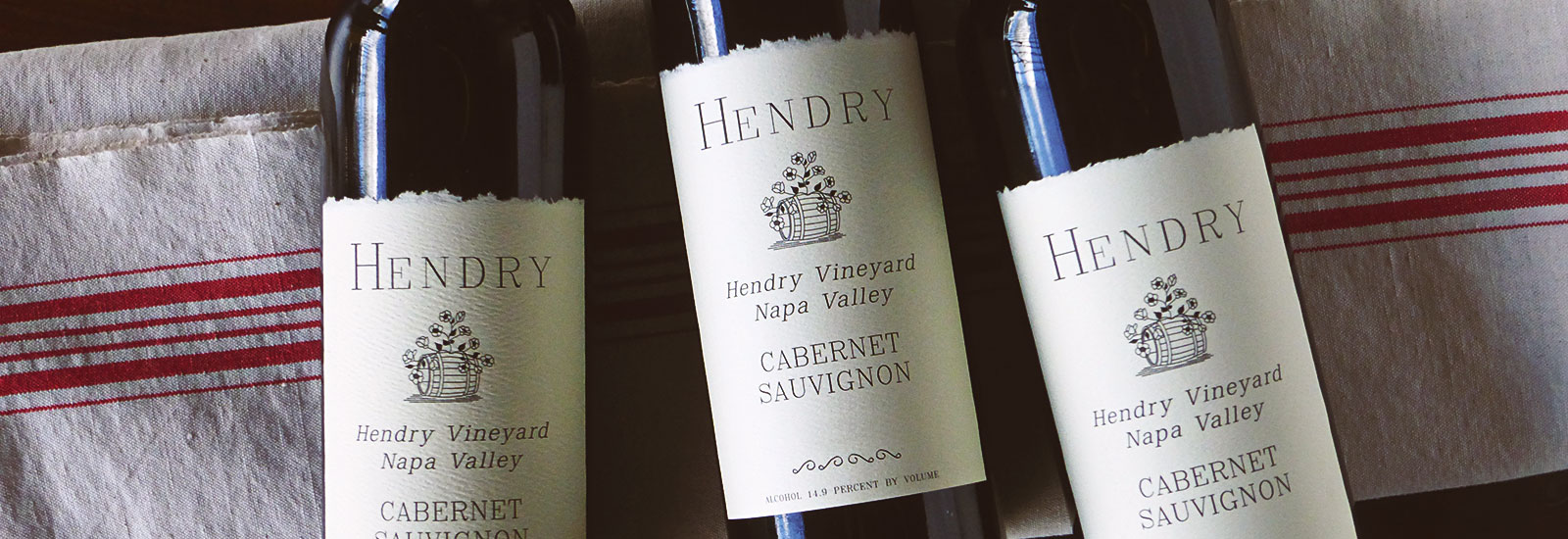 Hendry Cabernet Sauvignon wine bottles